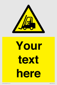 Custom Forklift Truck Warning